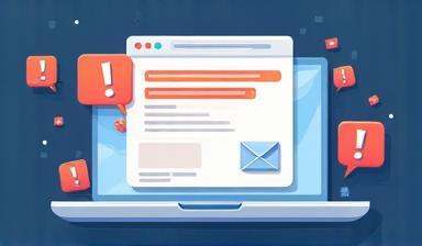 Illustration of an email with phishing warning signs